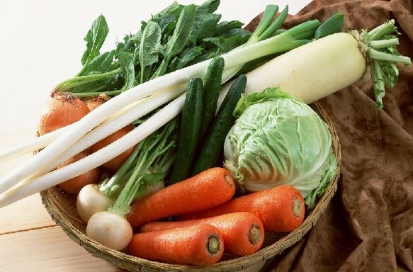 Lose weight of vegetables