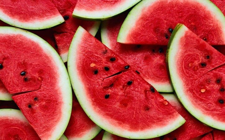 Slices of watermelon for slimming